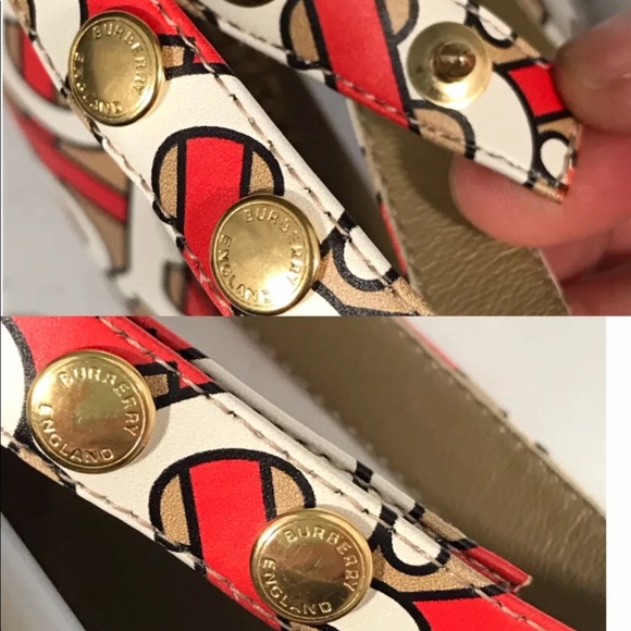 NWT BURBERRY Ankle Strap Leather Sz EU39 $790. - Picture 12 of 12